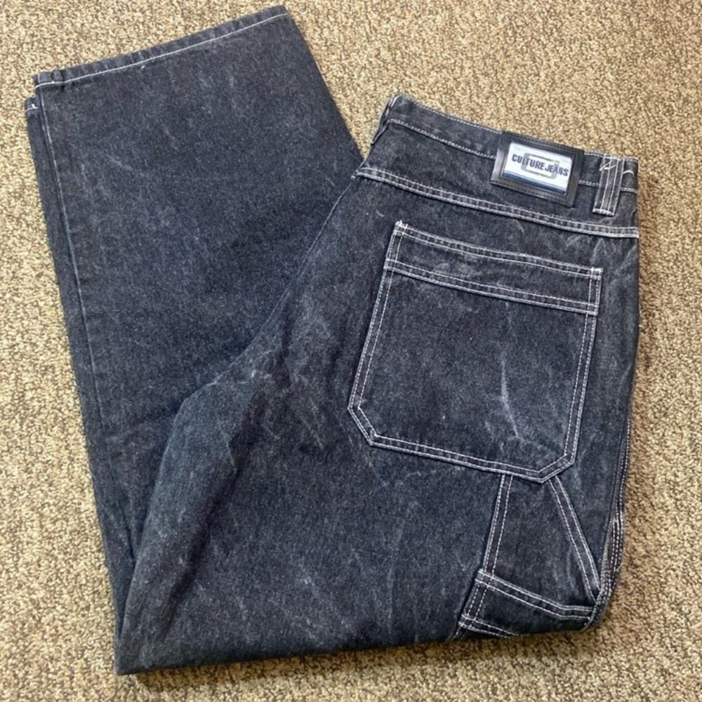 Vintage Style Black Denim Jeans Men’s Size 42X32